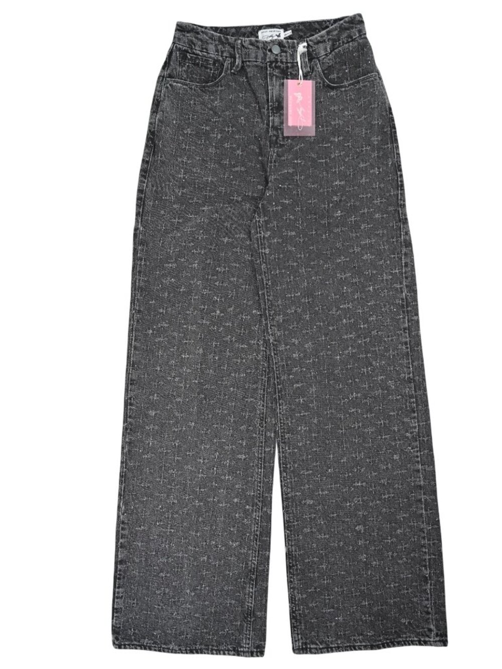 Good American x Dolly Joleans Crystal Relaxed Jeans in Black415